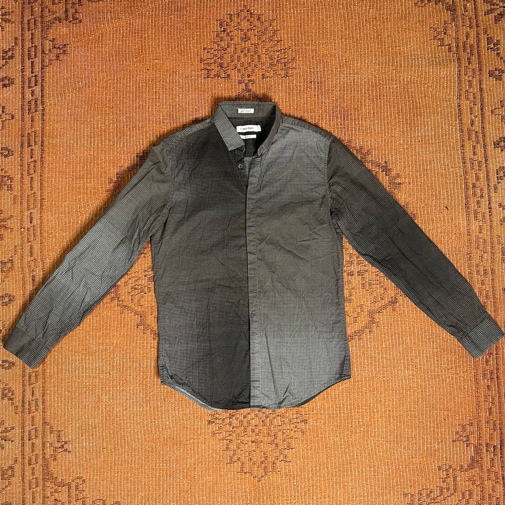 Calvin Klein Print Long Sleeve Button Up